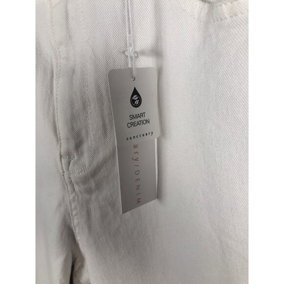 Sanctuary/Denim Good Vibes Jeans Women's Size 32 White High Rise Straight NEW - Picture 4 of 10